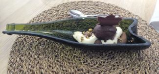 Texturas de chocolate de cal Simón y cava