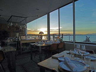 Puesta de sol desde nuestra mesa del comedor