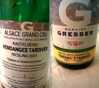 Domaine Rémy Gresser "Kastelberg Grand Cru" Vendages Tardives 2001