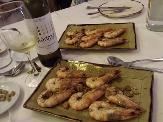 Con las gambas