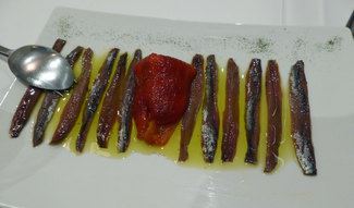 Anchoas "Selección" y pimientos