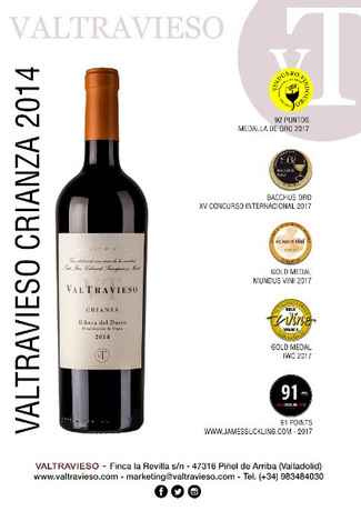 Valtravieso Crianza 2014 se consolida como uno de los mejores vinos de Ribera del Duero en su categoría