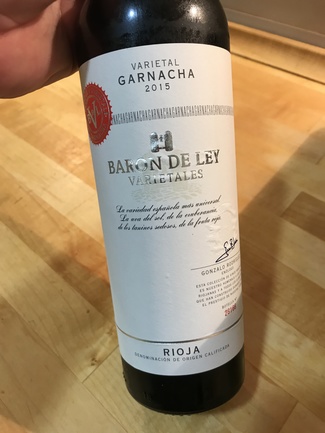 Barón de Ley Varietales Garnacha 2015