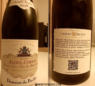 Albert Bichot Premier Cru "Les Marechaudes" Monopole 2008 (Aloxe Corton AC) 2008