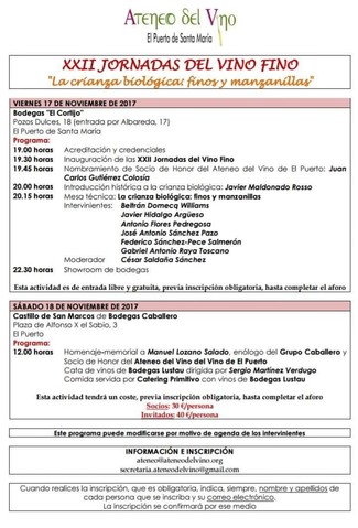 XXII Jornadas del Vino Fino.- El Puerto de Santa María