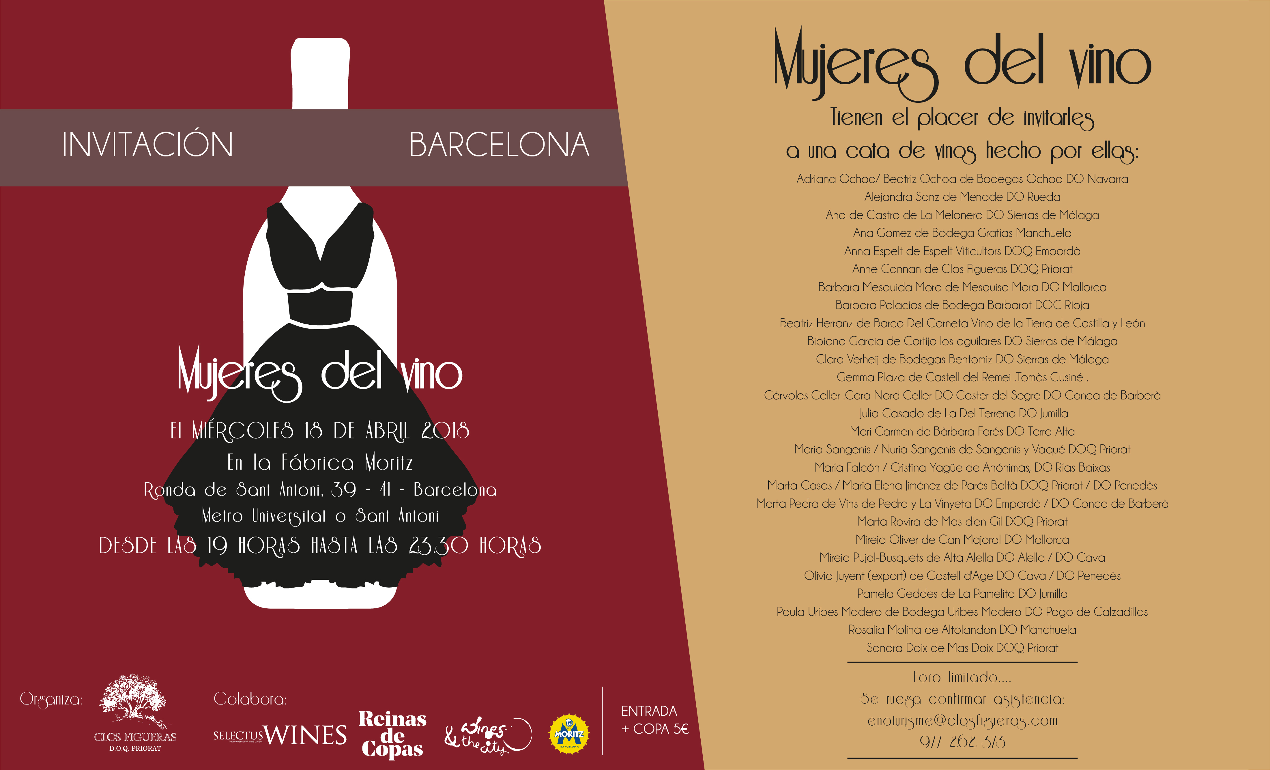 Mujeres del Vino en BCN. 18 Abril