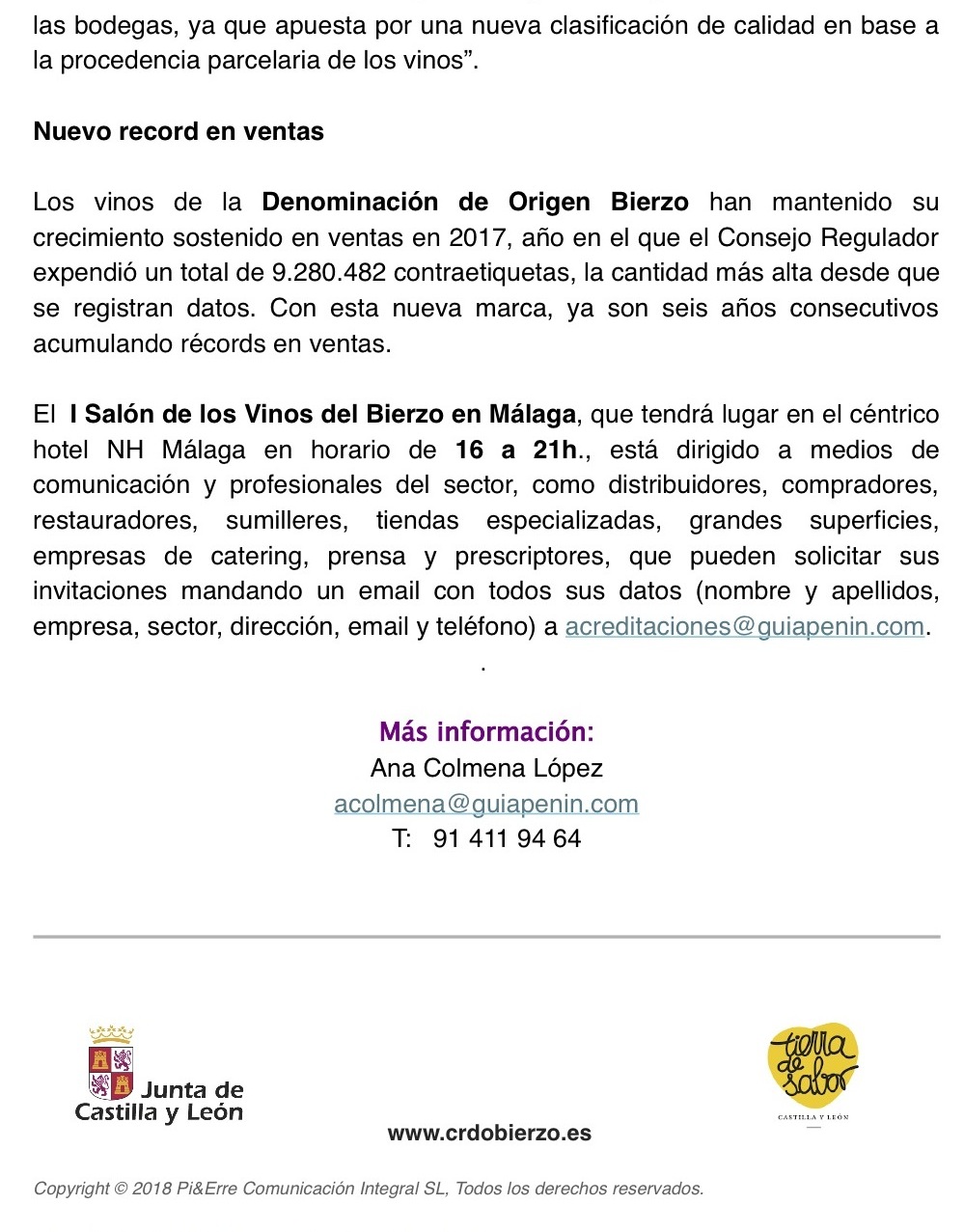 Salón de los Vinos del Bierzo en Málaga - Abril 2018 ad hoc.