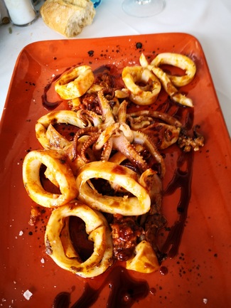 Calamar con sobrasada