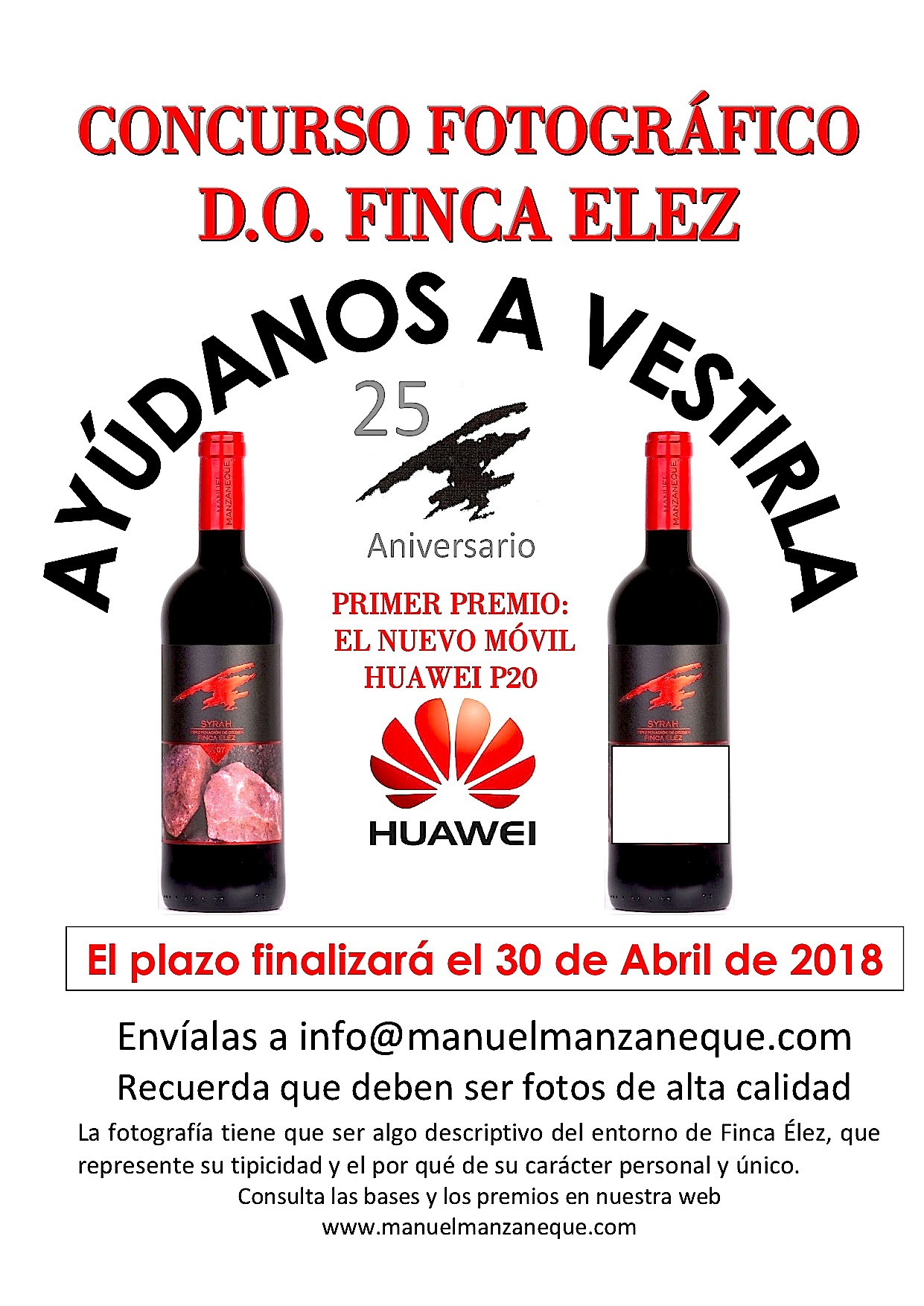 Concurso Fotográfico DO Finca Élez. Os dejo las bases ad hoc !