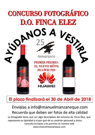 Concurso Fotográfico DO Finca Élez. Os dejo las bases ad hoc !