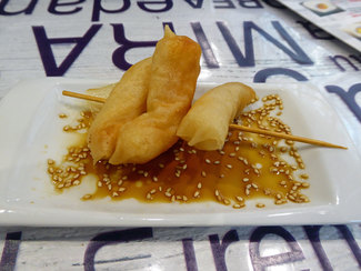 Crujiente de langostinos