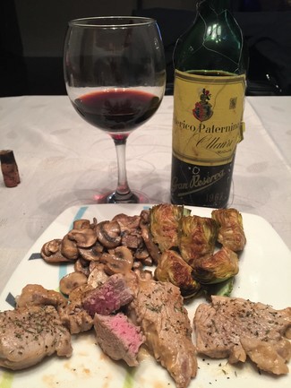 Con el solomillo de cerdo