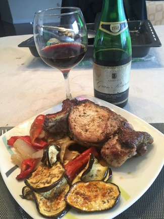 Con el costillar de cerdo