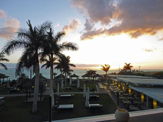 Puesta de sol sobre la isla de la Gomera