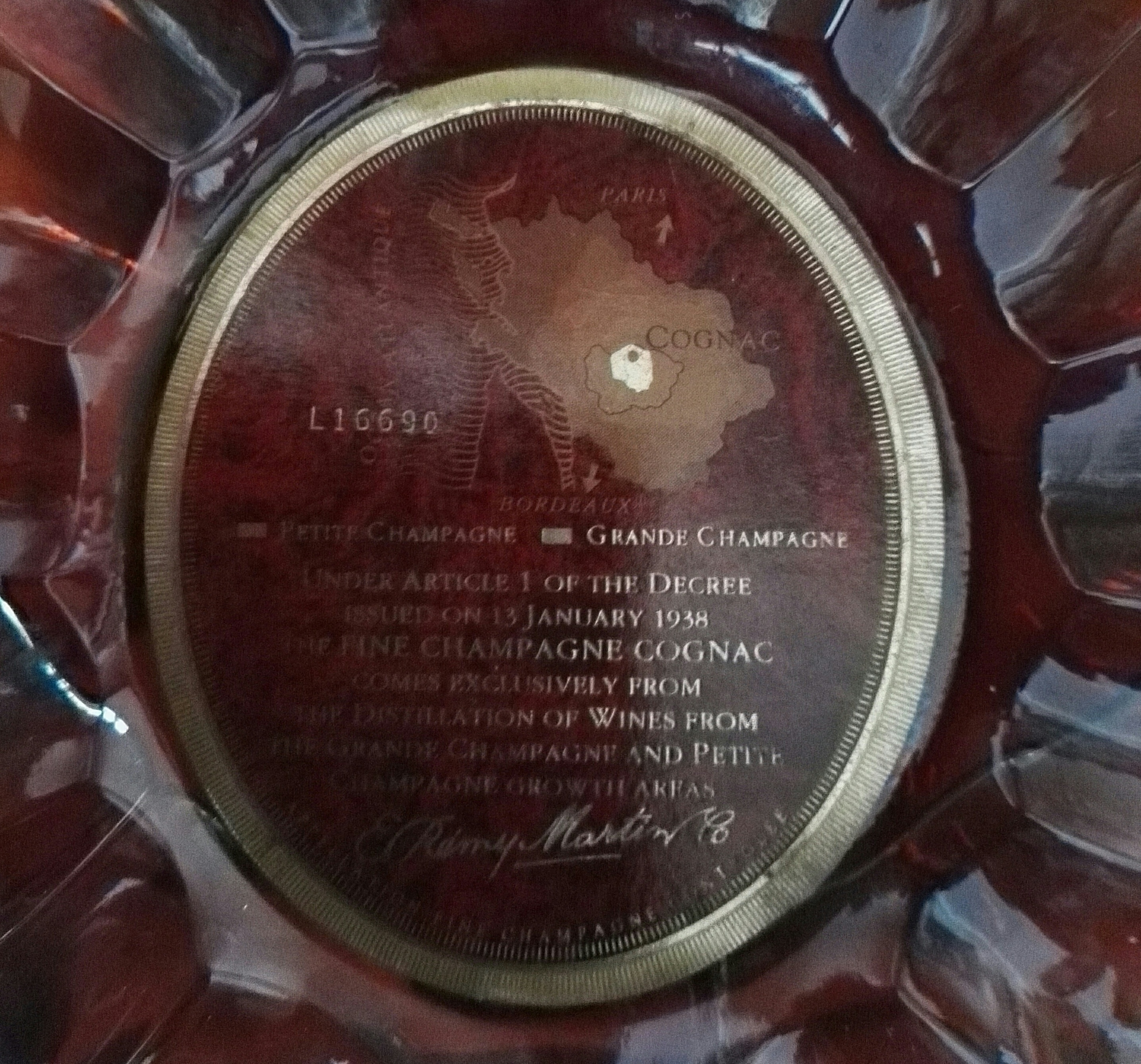 Número de serie de la botella
