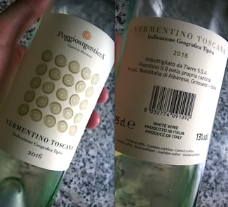 Poggio Argentiera Vermentino Toscana 2016