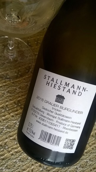 Stallmann-Hiestand Grauer Burgunder Trocken 2016