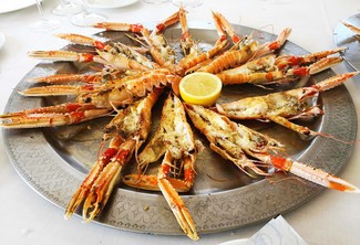 Las cigalas plancha