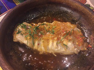 Picudo en salsa de naranja