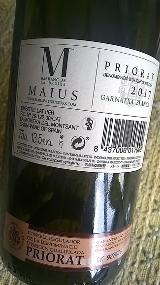 MAIUS Garnacha Blanca 2017