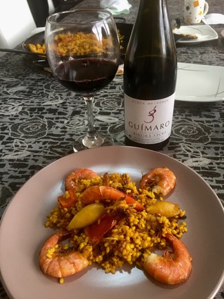 Con el arrocito de gambas.