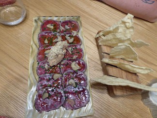 Tataki de wagyu marinado 