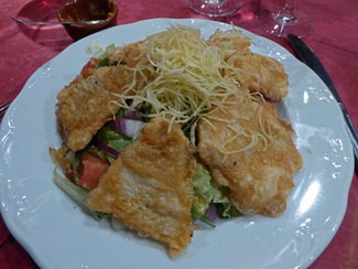 Ensalada tibia de merluza 