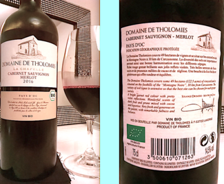 Domaine de Tholomies Cabernet Sauvignon - Merlot 2016