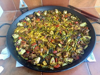 La paella de leña