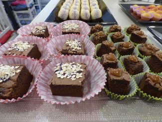 brownie recién hechos