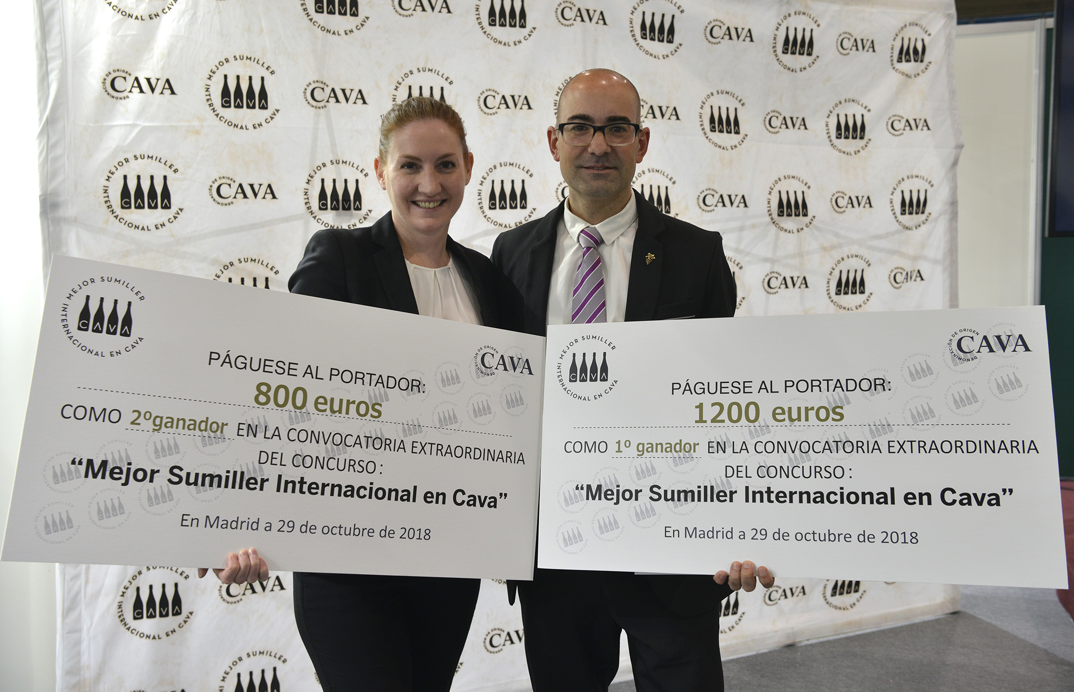 Josep Pelegrín y Audrey Doré, ganadores de la semifinal extraordinaria: ‘Mejor Sumiller Internacional en Cava’