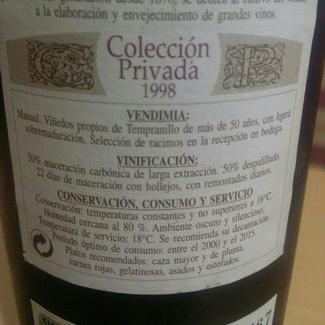 Sierra Cantabria Colección Privada 1998