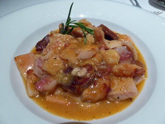 Callos de ternera Ca l'Isidre  con chorizo y garbanzos