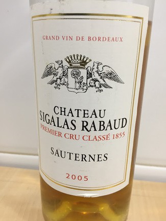 Château Sigalas Rabaud. 1er Cru Classé 2005