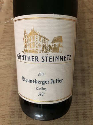 Günther Steinmetz Brauneberger Juffer GB Riesling 2016