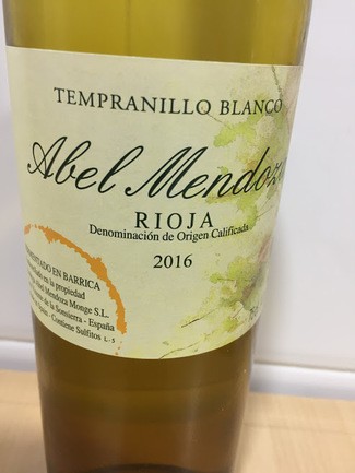 Abel Mendoza Tempranillo blanco 2016