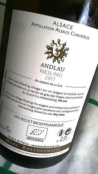 Kreydenweiss Riesling "Andlau" 2017