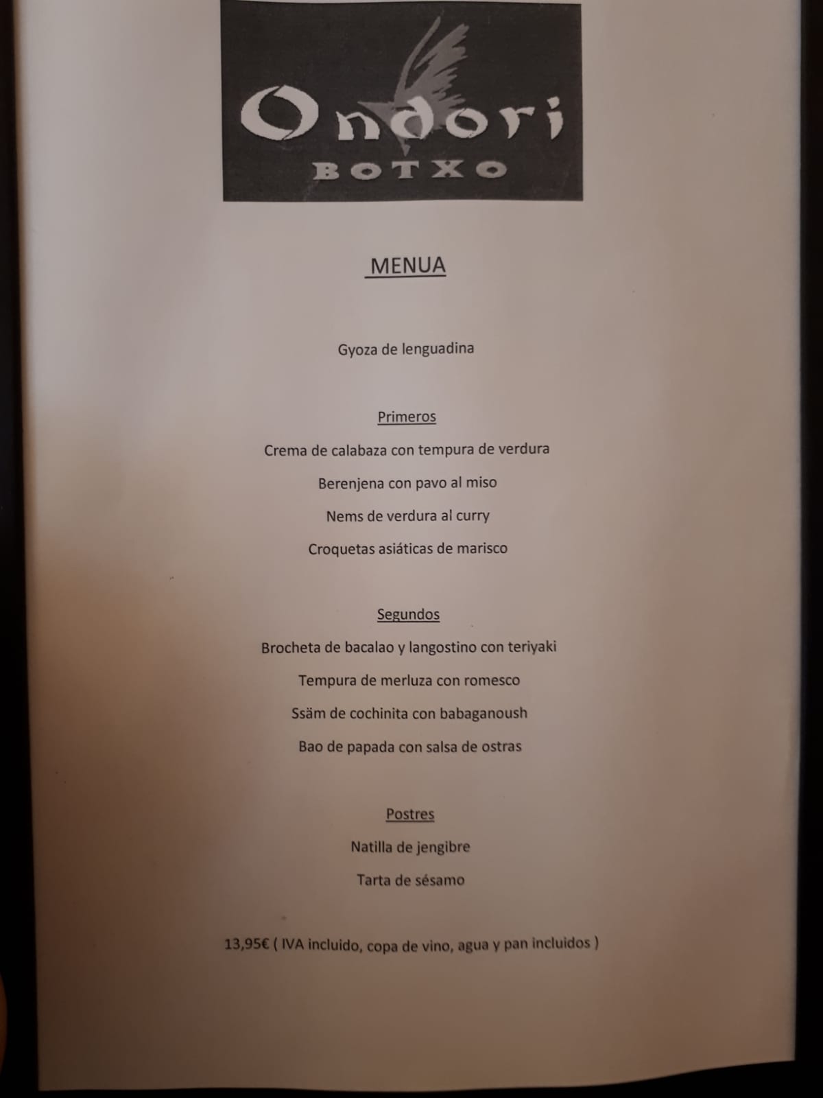 Restaurante Ondori Botxo - Bilbao