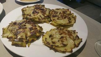 Alcachofas confitadas