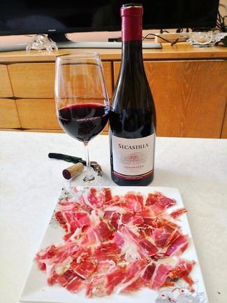Con el jamón ibérico