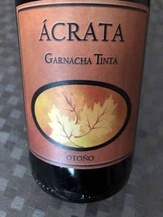 Ácrata Garnacha Tinta otoño 2015