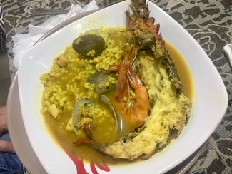 Delicioso arroz con langosta
