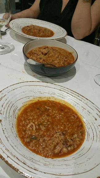 Arroz meloso de chipirones