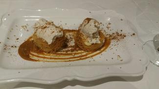 Nidos de crema de manzana