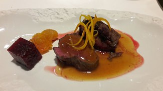 Tournedó de lomo de cabra salvaje de Els Ports a la agridulce