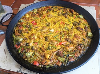 La paella de leña