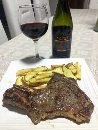 Con el chuletón cuencano