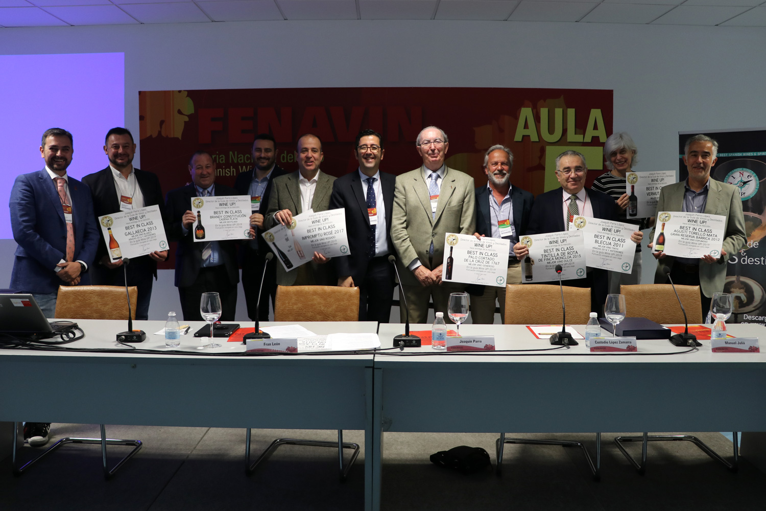 Custodio López Zamarra y FENAVIN, premiados junto a los "Best in Class” mejores vinos y destilados 2019