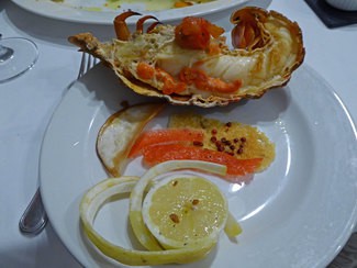 Langosta canaria emplatada