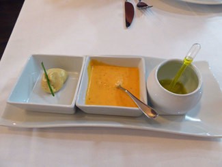 Degustación de AOVE, mojo y mantequilla de gofio